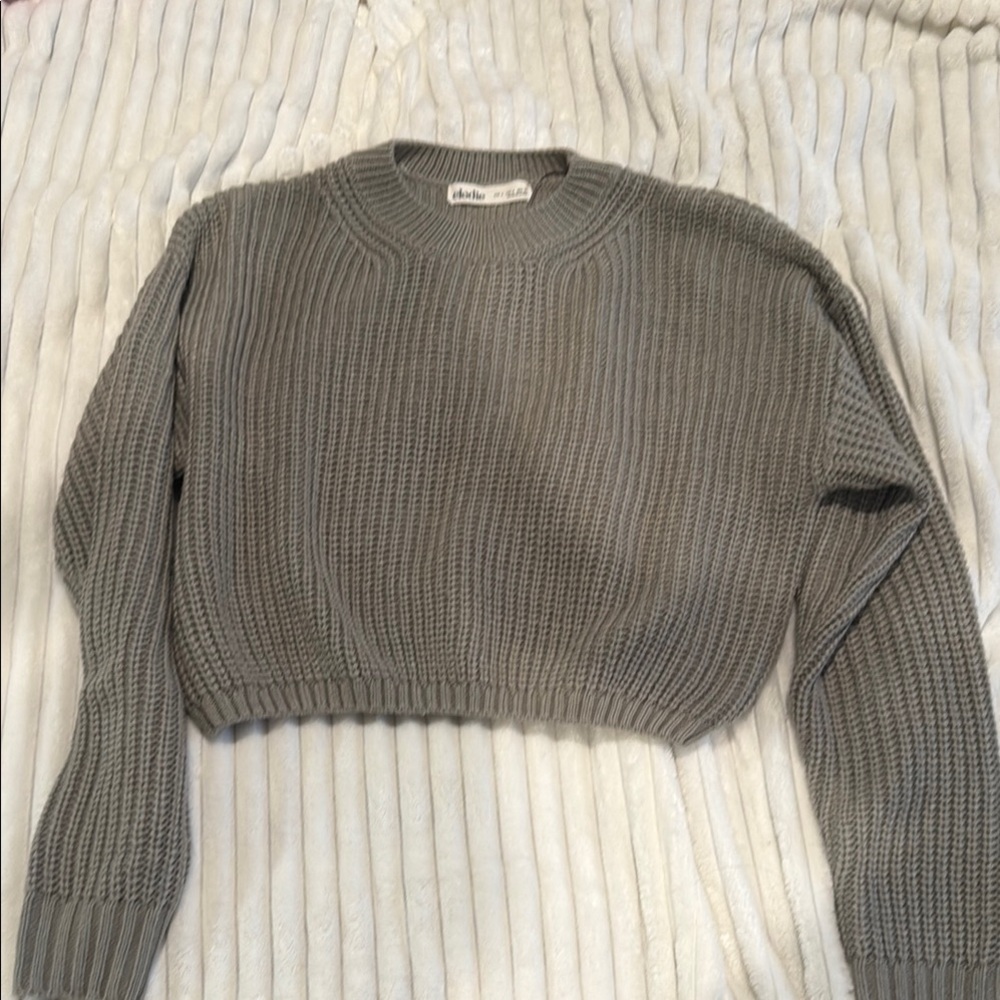 Elodie Gray Knit Sweater